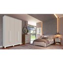 Ver imagem 3 de Guarda Roupa New Paranoá com 4 Portas e 2 Gavetas Móveis Rimo Branco/Off White