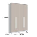 Ver mais imagens de Guarda Roupa New Paranoá com 4 Portas e 2 Gavetas Móveis Rimo Branco/off White