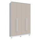 Ver imagem 1 de Guarda Roupa New Paranoá com 4 Portas e 2 Gavetas Móveis Rimo Branco/off White
