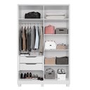 Ver imagem 2 de Guarda Roupa New Paranoá com 4 Portas e 2 Gavetas Móveis Rimo Branco/off White