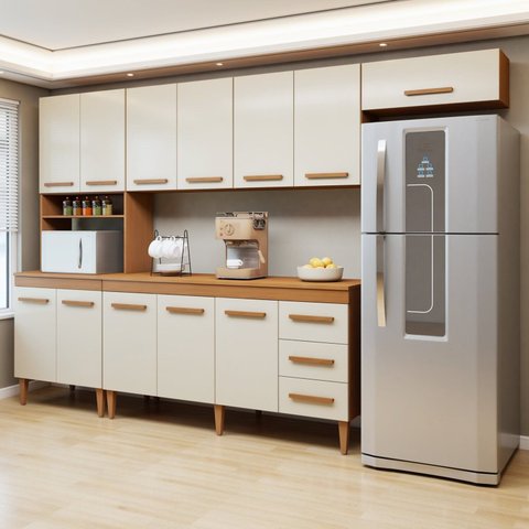Cozinha Completa Modulada 12 Portas 3 Gavetas Ibiza
