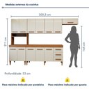 Ver imagem 4 de Cozinha Completa Modulada 12 Portas 3 Gavetas Ibiza