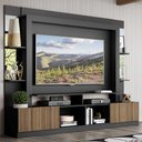 Ver imagem 7 de Estante Tv 65" Prateleiras C/ Espelho Oslo Multimóveis V3393 Preta/Madeirada Preto/Madeirado