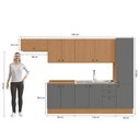 Ver imagem 4 de Cozinha Modulada Pixel Kappesberg 100% Mdp Canela/cinza Sagrado/canela 330cm