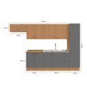 Ver imagem 3 de Cozinha Modulada Pixel Kappesberg 100% Mdp Canela/cinza Sagrado/canela 330cm