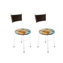 Ver imagem 1 de 2 Cadeiras Brancas para Cozinha Viena Marrom:Happy Hour