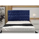 Ver imagem 1 de Cabeceira Casal 1,40m Madrid Suede Azul Marinho Dal Poz Estofados