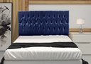 Ver imagem 1 de Cabeceira Casal 1,40m Madrid Suede Azul Marinho Dal Poz Estofados