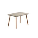 Ver imagem 1 de Mesa para Cozinha Stellar 1598 Aço C/tampo Madeirado 120x80cm Petra/rose - Carraro