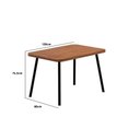 Ver imagem 4 de Mesa para Cozinha Stellar 1598 Aço C/tampo Madeirado 120x80cm Petra/rose - Carraro