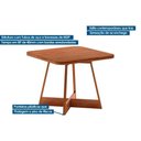 Ver imagem 6 de Conjunto: Mesa Sala Jantar Átria 1593 Aço C/ Tampo Madeirado 90x90cm e 4 Cadeiras Lira Rose/freijo