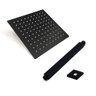 Ducha Chuveiro Inox Quadrado 20x20 Suporte Teto Preto Fosco Luxo Piscina Banheira Area Externa - 9