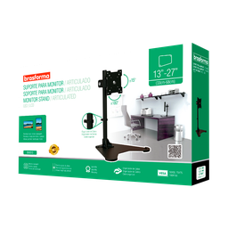 Suporte para monitor de 13"a 27" vesa 75×75 até 100×100 bm810 - 3