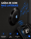 Ver imagem 5 de Mesa de Cabeceira Inteligente com Cofre Biométrico e Som Preto LED 2 Gavetas