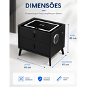 Ver imagem 7 de Mesa de Cabeceira Inteligente 2 Gavetas com Digital:Preto