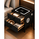 Ver imagem 3 de Mesa de Cabeceira Inteligente 2 Gavetas com Digital:Preto