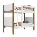 Ver imagem 2 de Beliche Solteiro Flora Adulto C/ Grades e Escada 100% Segura:branco/jequitibá