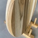 Ver imagem 2 de Painel de Madeira Teca Redondo Multiuso Natural 38,1x2,54cm