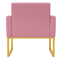 Ver imagem 5 de Kit 2 Poltronas Decorativas para Estúdio e Salão Base Metal Rose