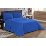 Cobre Leito Colcha Cama Casal Queen 3 Peças 2,60 X 2,35 Azul - 1