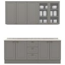 Ver imagem 1 de Cozinha Modulada 200 Cm Ce854 Americana Cinza Calcare Henn