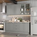 Ver imagem 2 de Cozinha Modulada 200 Cm Ce854 Americana Cinza Calcare Henn