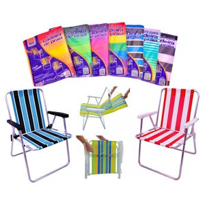 Refil para Cadeiras de Sol Praia Kit com 2 Unidades