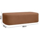 Ver imagem 6 de Puff Calçadeira Orgânico Cristal Cama King 1,95 Sala Bouclê:king 1,95m/terracota