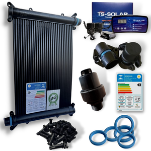Kit Aquecedor Solar Piscinas - 49 Placas Coletoras 4 metros - Marca Ts Solar 58,5m²/82.000 Lts
