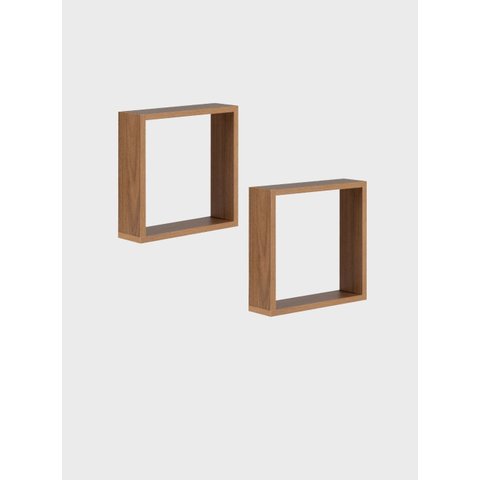 Kit de 2 Nichos 30cm Mdf Freijó - On Móveis