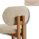 Ver imagem 5 de Conjunto com 2 Cadeiras em Madeira Tokyo Bege/Off White/Imbuia Marrom