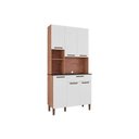 Ver imagem 1 de Cozinha Completa Tannat Gold C/ 6 Portas e 1 Gaveta Castanho/branco - Ronipa
