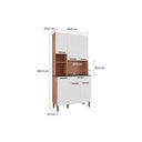 Ver imagem 4 de Cozinha Completa Tannat Gold C/ 6 Portas e 1 Gaveta Castanho/branco - Ronipa