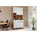 Ver imagem 6 de Cozinha Completa Tannat Gold C/ 6 Portas e 1 Gaveta Castanho/branco - Ronipa