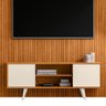 Rack Bancada com Painel New Panorama Cinamomo/off White para Tv até 75” - Madetec - 4