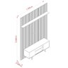 Rack Bancada com Painel New Panorama Cinamomo/off White para Tv até 75” - Madetec - 5
