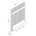 Ver imagem 5 de Rack Bancada com Painel New Panorama Cinamomo/off White para Tv até 75” - Madetec