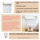 Ver imagem 7 de Painel Lousa Criativa Educativa Montessori Branca + Rolo de Papel para Desenho e Pintura