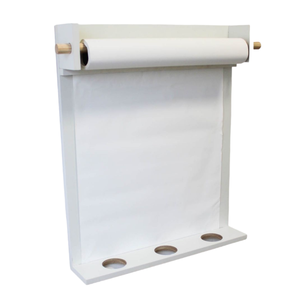 Painel Lousa Criativa Educativa Montessori Branca + Rolo de Papel para Desenho e Pintura