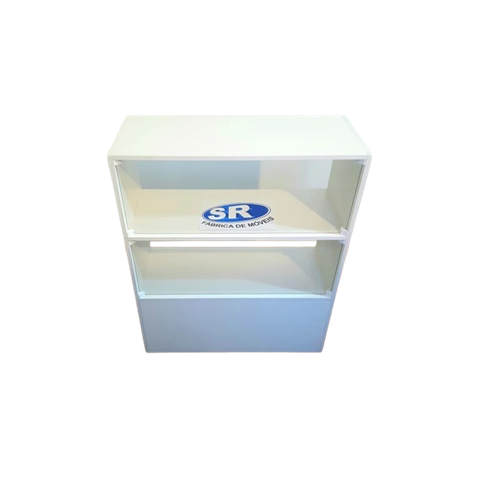 Balcão Ótica Vitrine Óculos Sol/Grau Vidro Temperado 100% MDF