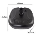 Ver mais imagens de Base para Guarda-sol Ombrelone Plástica Areia Agua Mor Preta