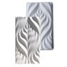Forma Gesso/cimento 3d Mosaico Folha 42x29 - Abs Branco - 1