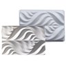 Forma Gesso/cimento 3d Mosaico Folha 42x29 - Abs Branco - 2