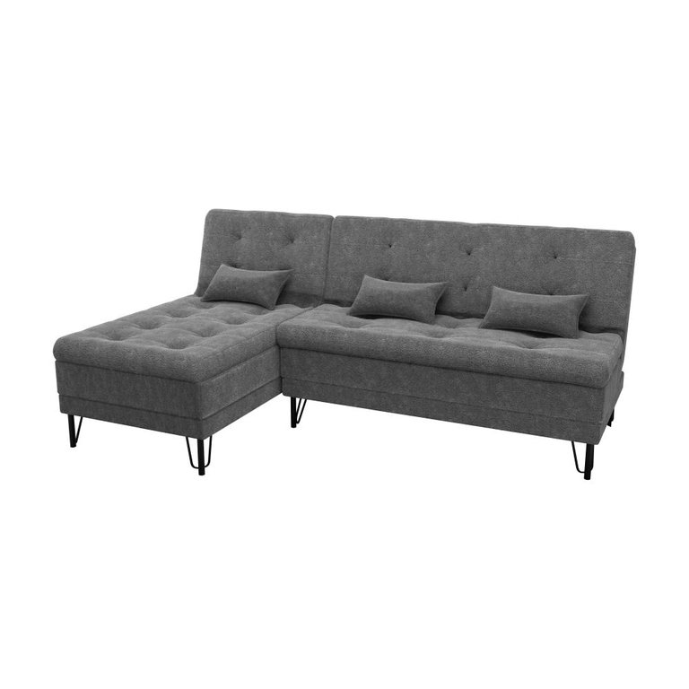 Sofá Cama com Chaise 3 Lugares 2,00 Mts Nice Matrix Sofá Cama com Chaise 3 Lugares 2,00 Mts Nice Matrix