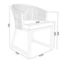 Ver imagem 4 de Cadeira Decorativa para Área Gourmet Cozinha Varanda Corda Náutica Bethari D04 Verde - Lyam Decor