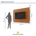 Ver imagem 3 de Rack com Painel para TV até 65 Polegadas 185cm x 187cm 100% MDF e Pés em Madeira Maciça Ares