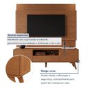 Ver mais imagens de Rack com Painel para TV até 65 Polegadas 185cm x 187cm 100% MDF e Pés em Madeira Maciça Ares