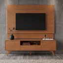 Ver imagem 1 de Rack com Painel para TV até 65 Polegadas 185cm x 187cm 100% MDF e Pés em Madeira Maciça Ares