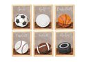 Ver imagem 1 de Kit Quadro Esporte Infantil Decorativo Quarto Criança Enxoval Bebê Bola Futebol Baseball Basquete