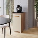 Ver imagem 1 de Armário Multiuso Zara 1 Porta Organizador Cozinha Lavanderia Cor:savana Off White